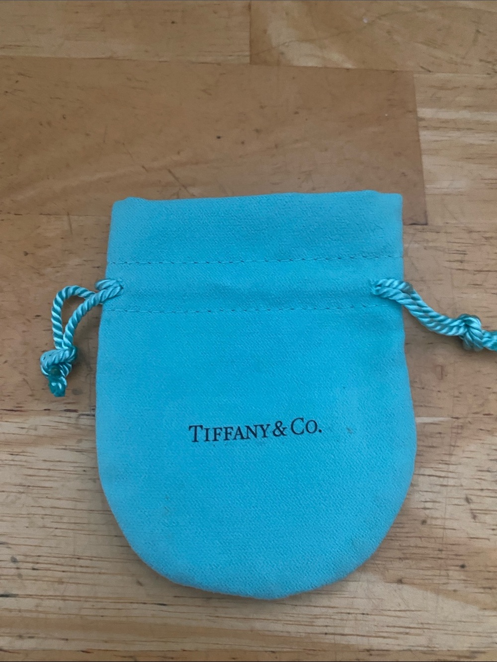 Tiffany & Co. Blue Velvet Drawstring jewelry Pouch